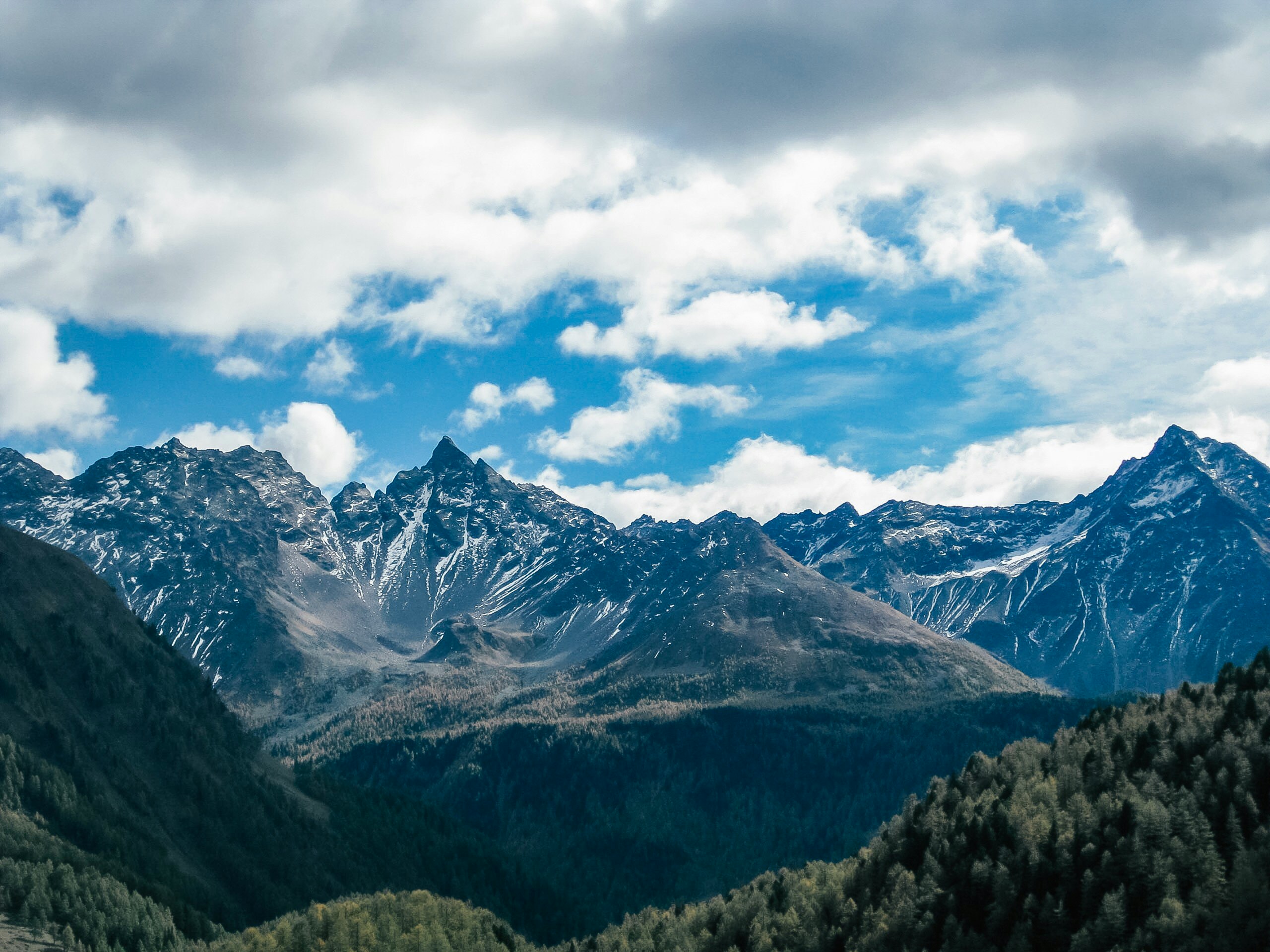 mountains under blue sky